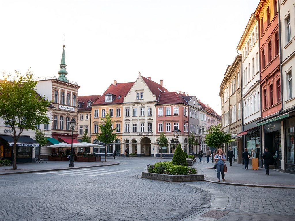 Mapa Skierniewic z zaznaczonymi potencjalnymi utrudnieniami w ruchu i informacją o jakości powietrza
